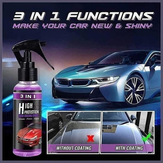 3-in-1 Quick Car Coating Spray | Shine & Protection | COD